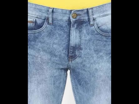 Men Heavily Washed Slim Fit Jeans (2)