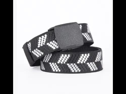 Men Wide Belt with Auto-Lock Buckle Closure
