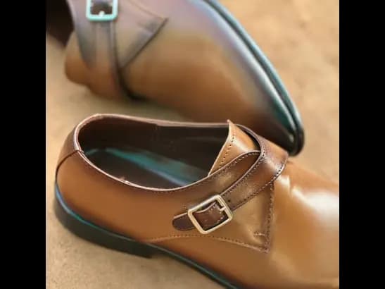 Men’s Two-Toned Cow Leather Monk Strap Loafer (2)