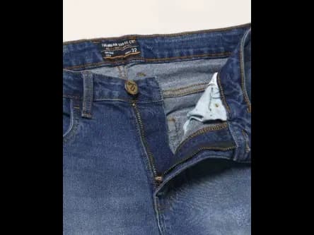 Lightly Washed Distressed Straight Fit Jeans (2)