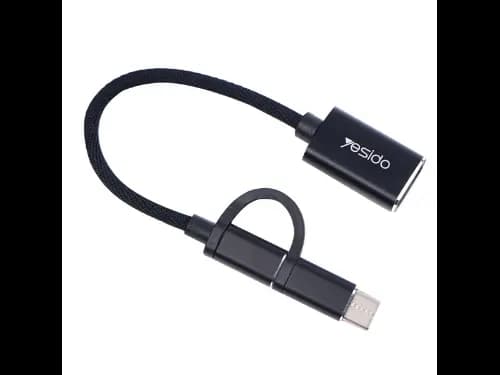 YESIDO 2 In 1 OTG GS02 - Black (2)