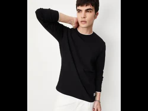 Regular Fit Round Neck Stylised T-Shirt