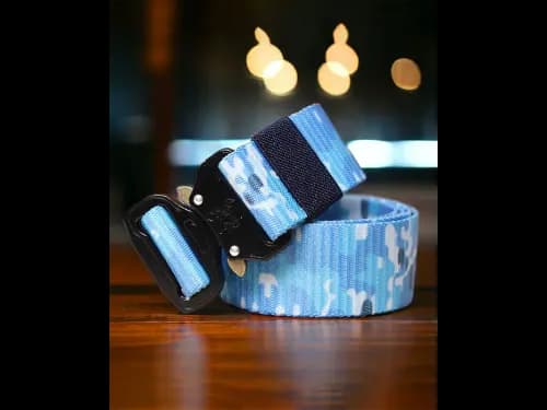 Men Camouflage Print Webbed Wide Belt (4)