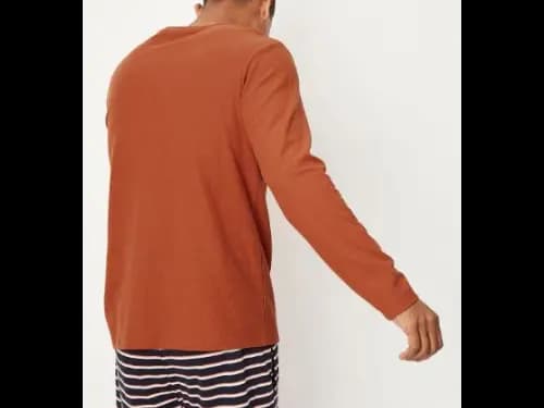 Men Textured Long Sleeve Lounge T-Shirt (4)