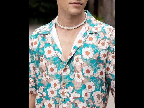 Men Floral Print Oversized Fit Shirt (3)