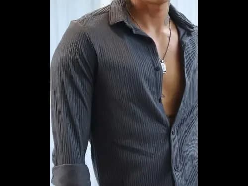 Men Regular Fit Spread-Collar Shirt (3)