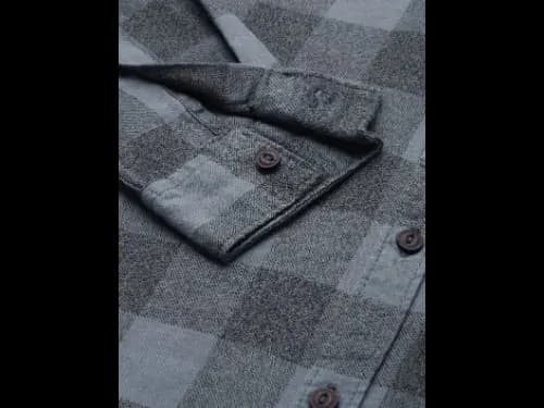 Men Teal Green & Charcoal Grey Cotton Checked Casual Shirt (3)