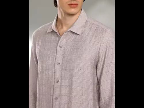 Patterned Regular Fit Shirt with Spread Collar (4)