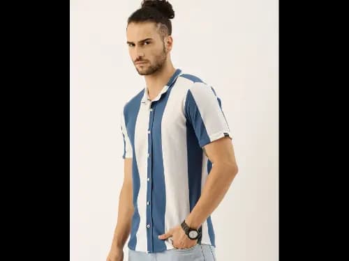 Striped Short-Sleeve Shirt (2)