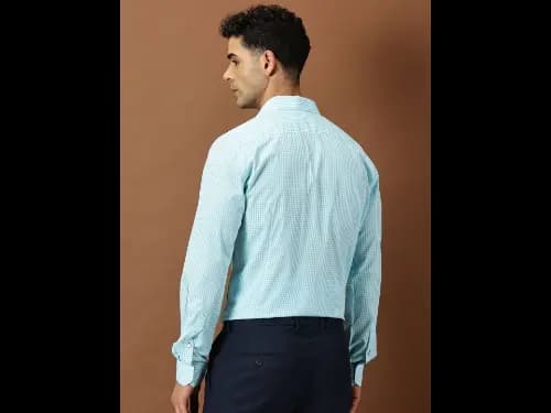 Men Micro Checks Formal Shirt (4)