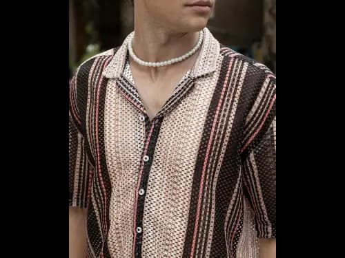 Men Striped Oversized Fit Shirt (2)