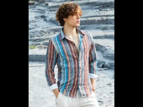 Men Stripes Regular Fit Shirt