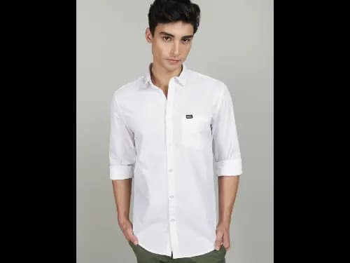 Men White Comfort Cotton Casual Shirt