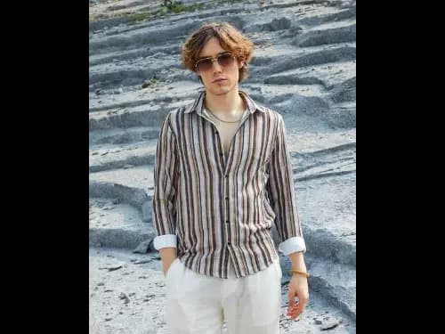 Men Stripes Regular Fit Shirt (2)