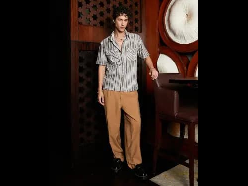 Men Striped Regular Fit Shirt with Spread Collar (3)