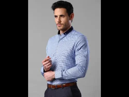 Blue Slim Fit Formal Shirt (4)