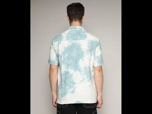 Men Tie & Dye Regular Fit Shirt with Cuban Collar (3)