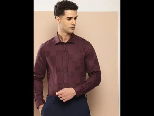 Checked Pure Cotton Formal Shirt