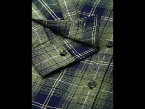 Men Navy Blue Checked Casual Shirt (2)