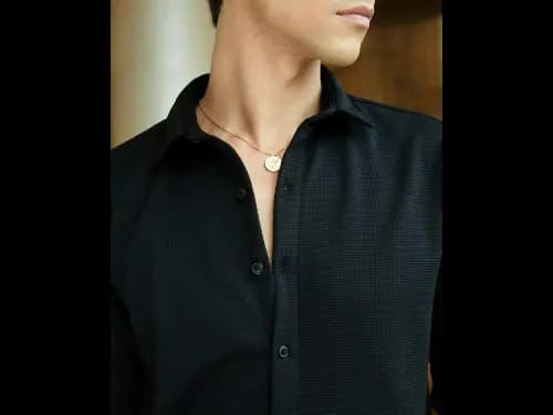 Men Regular Fit Shirt with Spread Collar (4)