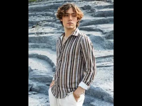 Men Stripes Regular Fit Shirt