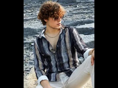 Men Stripes Regular Fit Shirt