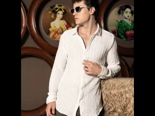 Men Embroidered Regular Fit Shirt
