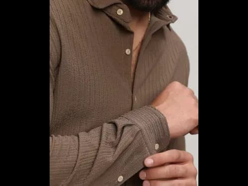 Men Ribbed Regular Fit Shirt (3)
