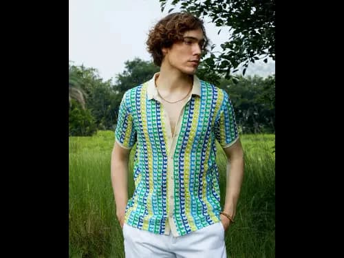 Men Stripes Regular Fit Shirt (2)