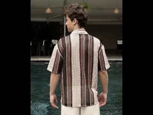 Men Striped Oversized Fit Shirt (4)