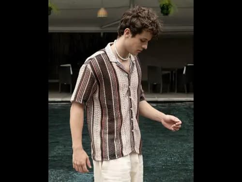 Men Striped Oversized Fit Shirt
