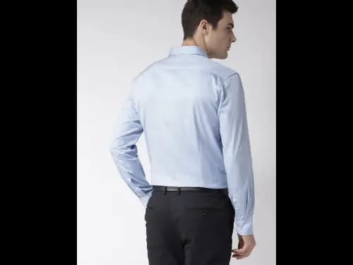 Men Blue Tailored Fit Formal Shirt (5)