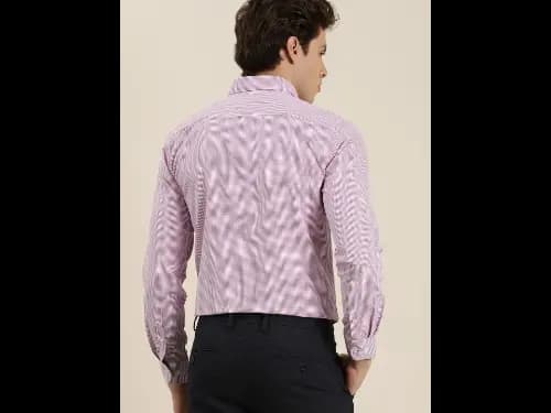 Men Easy Care Red & Blue Checked Formal Shirt (4)