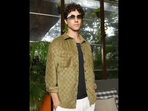 Men Checked Regular Fit Shirt (2)