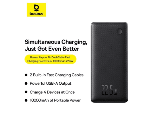Baseus Airpow Lite 10000mAh 22.5W Power Bank Dual-Cable - P10067501123-00 (6)