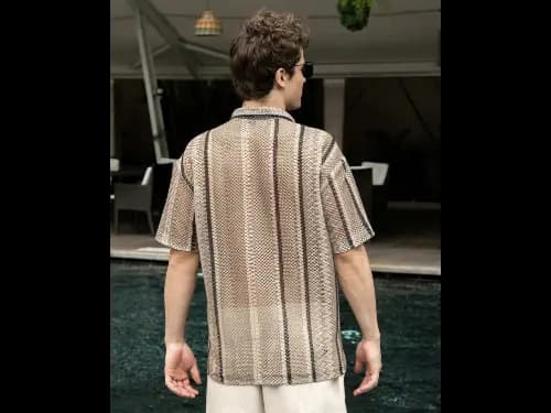 Men Striped Oversized Fit Shirt (4)