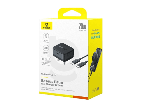 Baseus Palm 20W UK Pin Type-C Fast Charger with Type-c to Type-c 60W Cable - P1011160C113-01 (5)