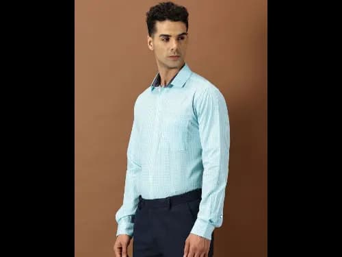 Men Micro Checks Formal Shirt (2)