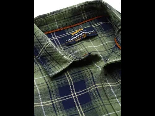 Men Navy Blue Checked Casual Shirt (3)