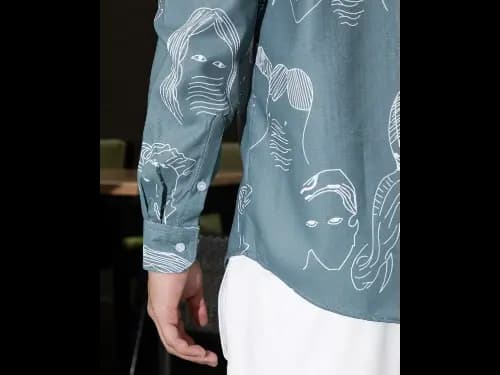 Men Regular Fit Shirt with Spread Collar (3)