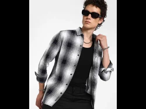 Checks Regular Fit Shirt Man