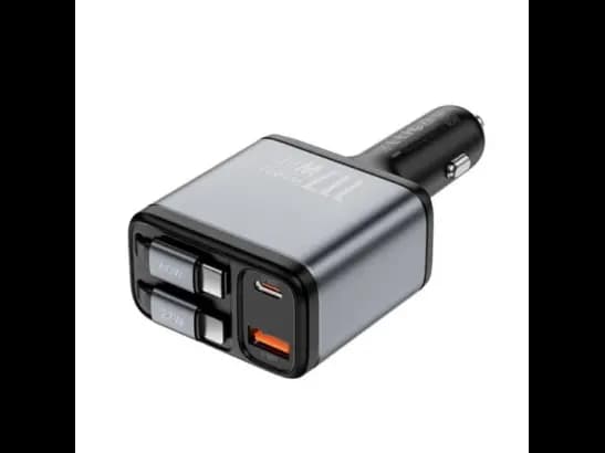Wiwu WI-QC027 117W Exeed A 2C l USB-A, USB-C And Lightning Fast Car Charger Tarnish (3)