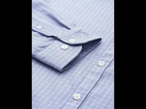 Men Easy Care Blue & White Checked Formal Shirt (3)