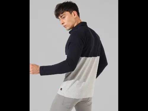 Colourblock Shirt with Spread Collar (3)