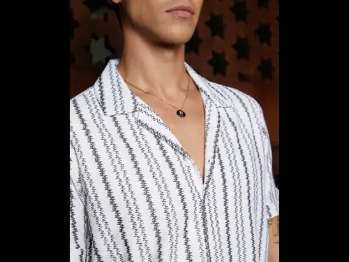 Men Regular Fit Shirt with Cuban Collar (3)