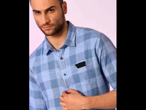 Checked Shirt with Patch Pocket (2)