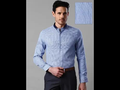Blue Slim Fit Formal Shirt