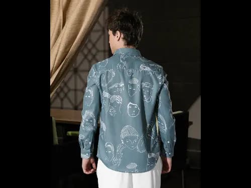 Men Regular Fit Shirt with Spread Collar (4)