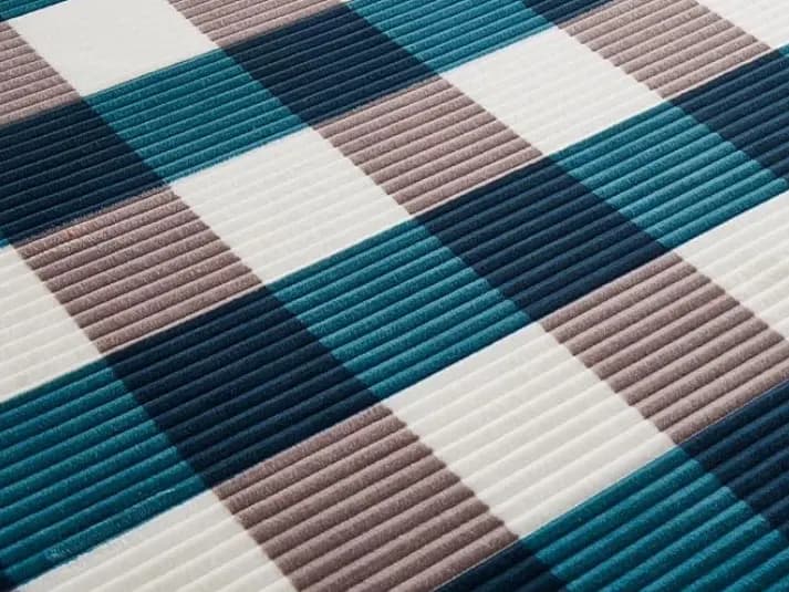 Rib Blanket with Printed Blanket Checks / Warm Blanket - WS B - 202 (2)