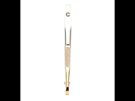 Tweezer- Stainless Steel Gold Flat Tips